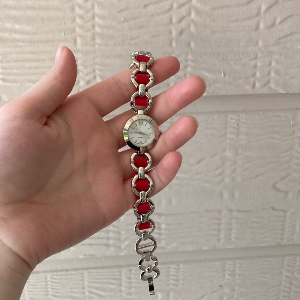 Funky Red Avon Watch